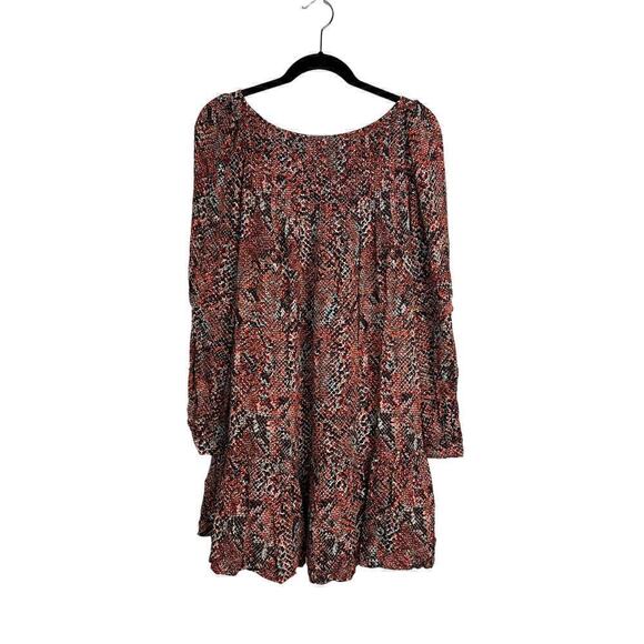 Nicholas Devan gathered snake-print crepe mini dress size 4 - Picture 4 of 16